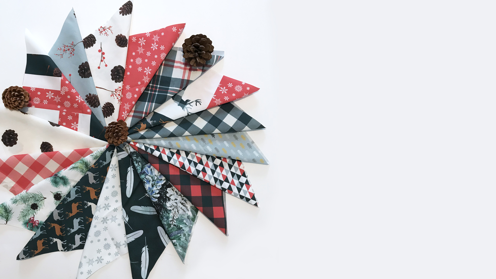 Telas navideñas colección "Navidad en la Selva" para patchwork y costura Fibra Creativa